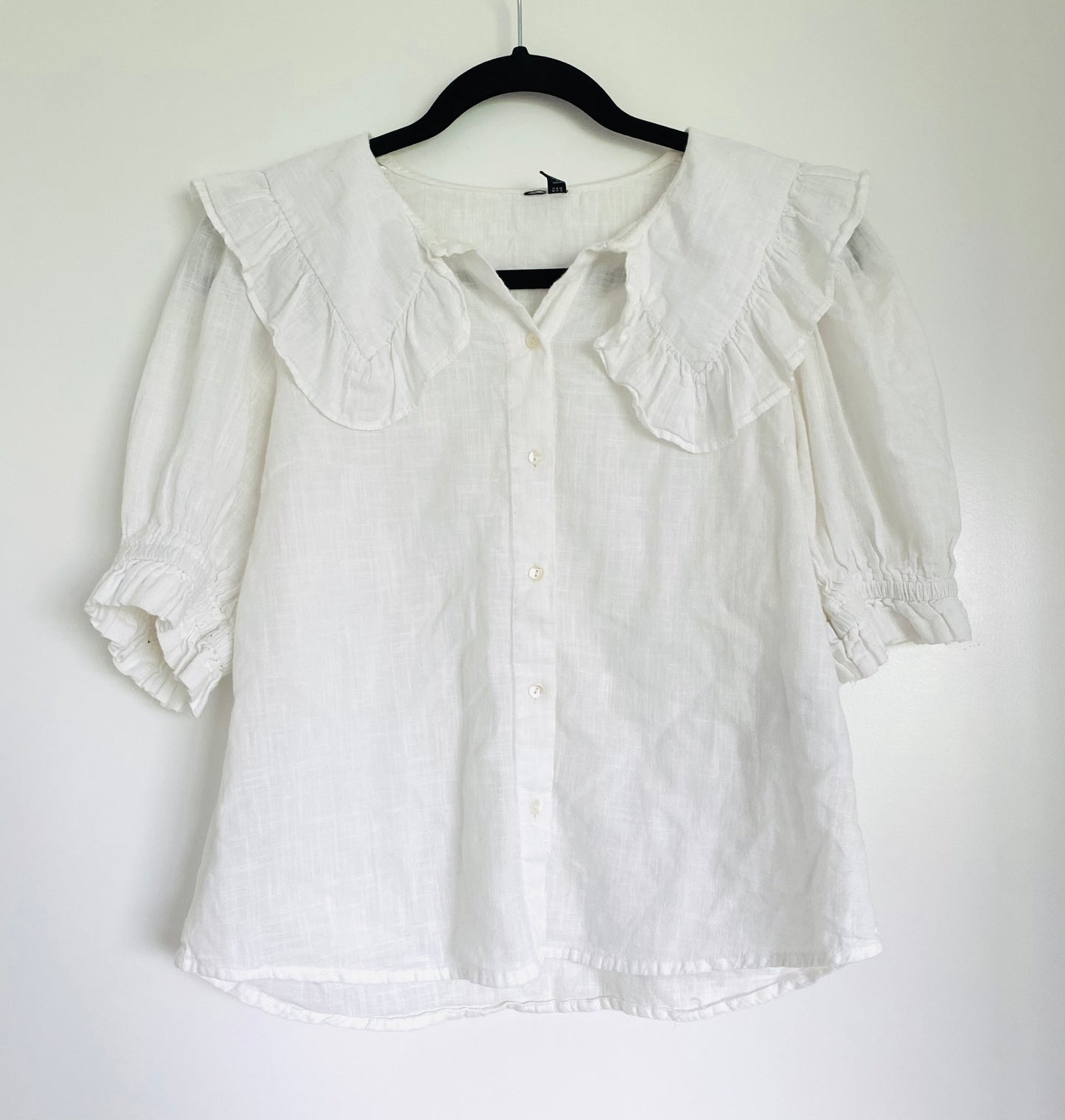 Peter Pan Collar White Blouse (S)
