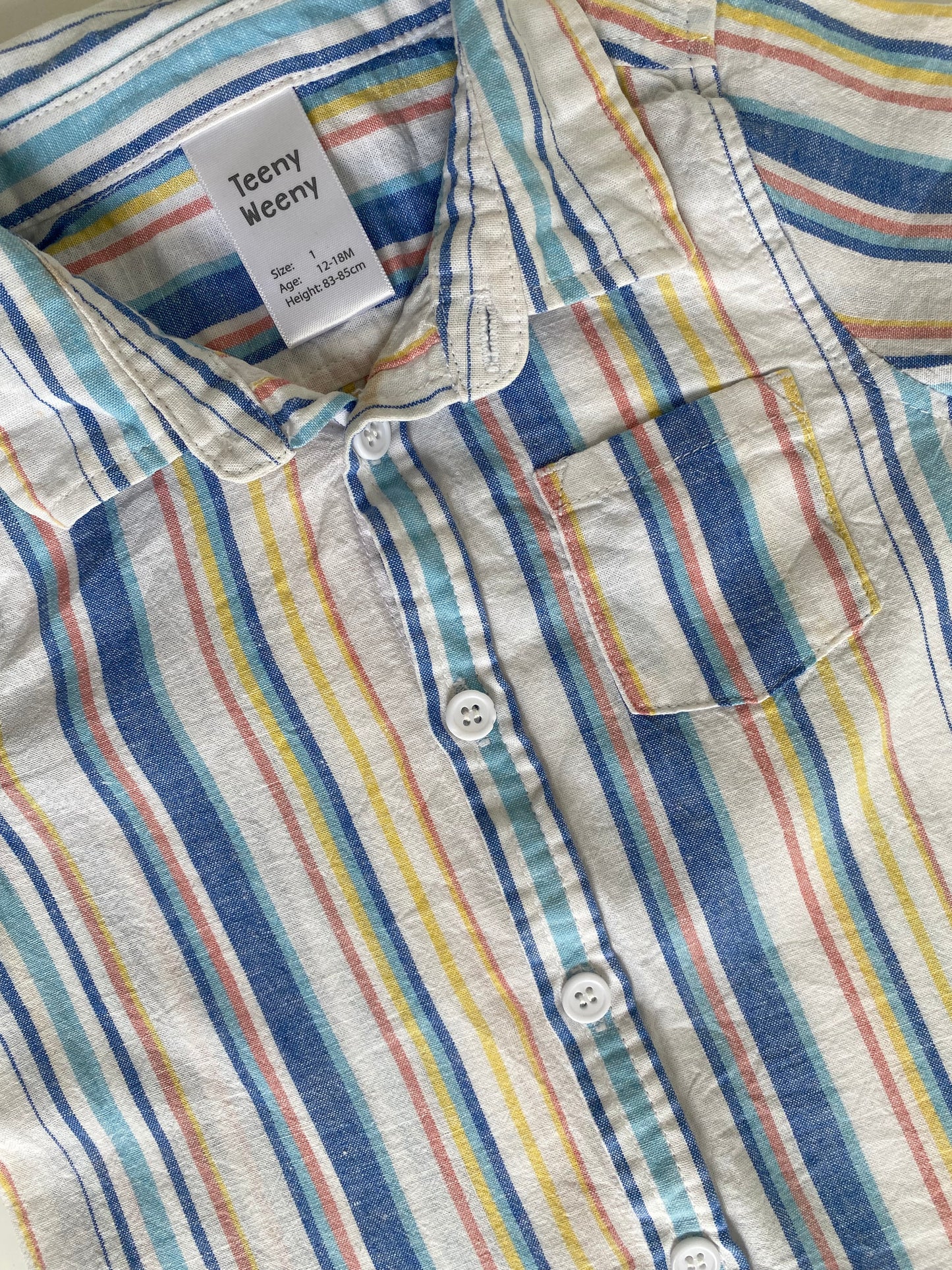 Teeny Weeny Linen Button Up (1YR)