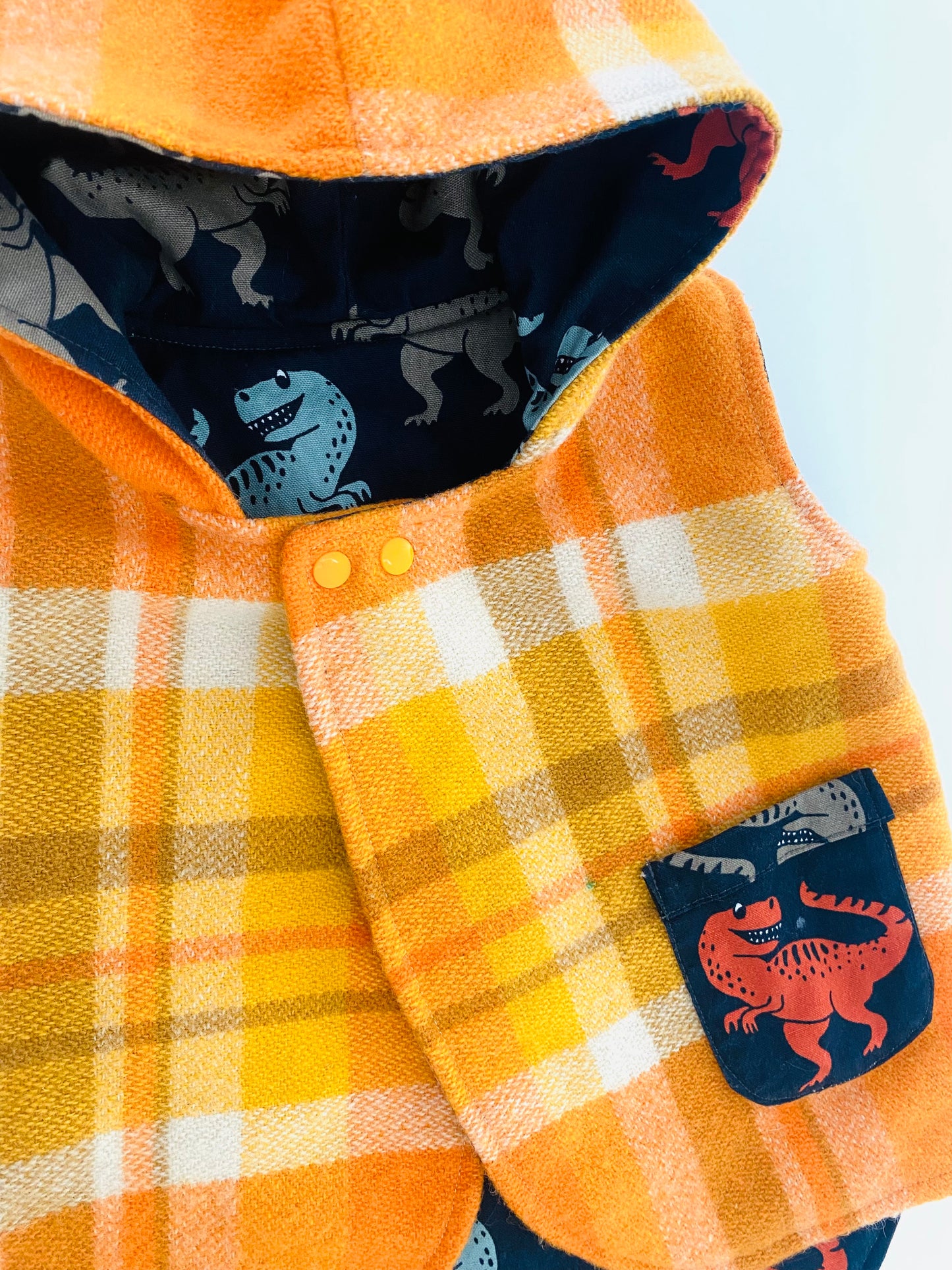 Bel & Gray Wool Dino Vest (2YR)