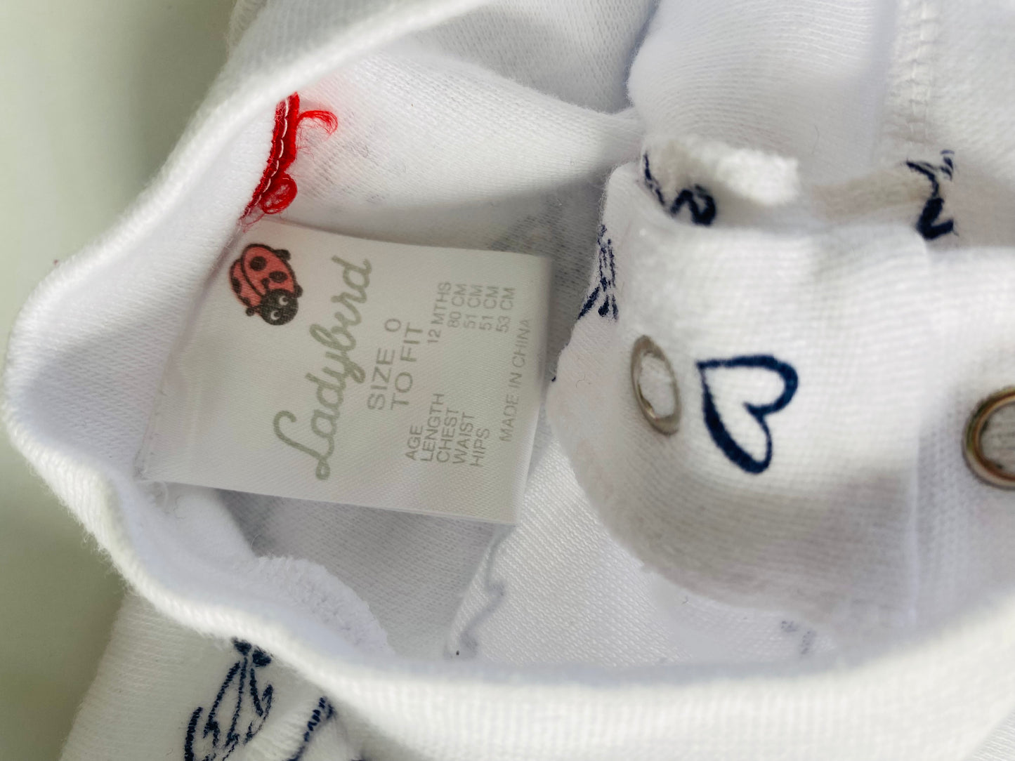 Vintage Ladybird Onesie (6-12m)