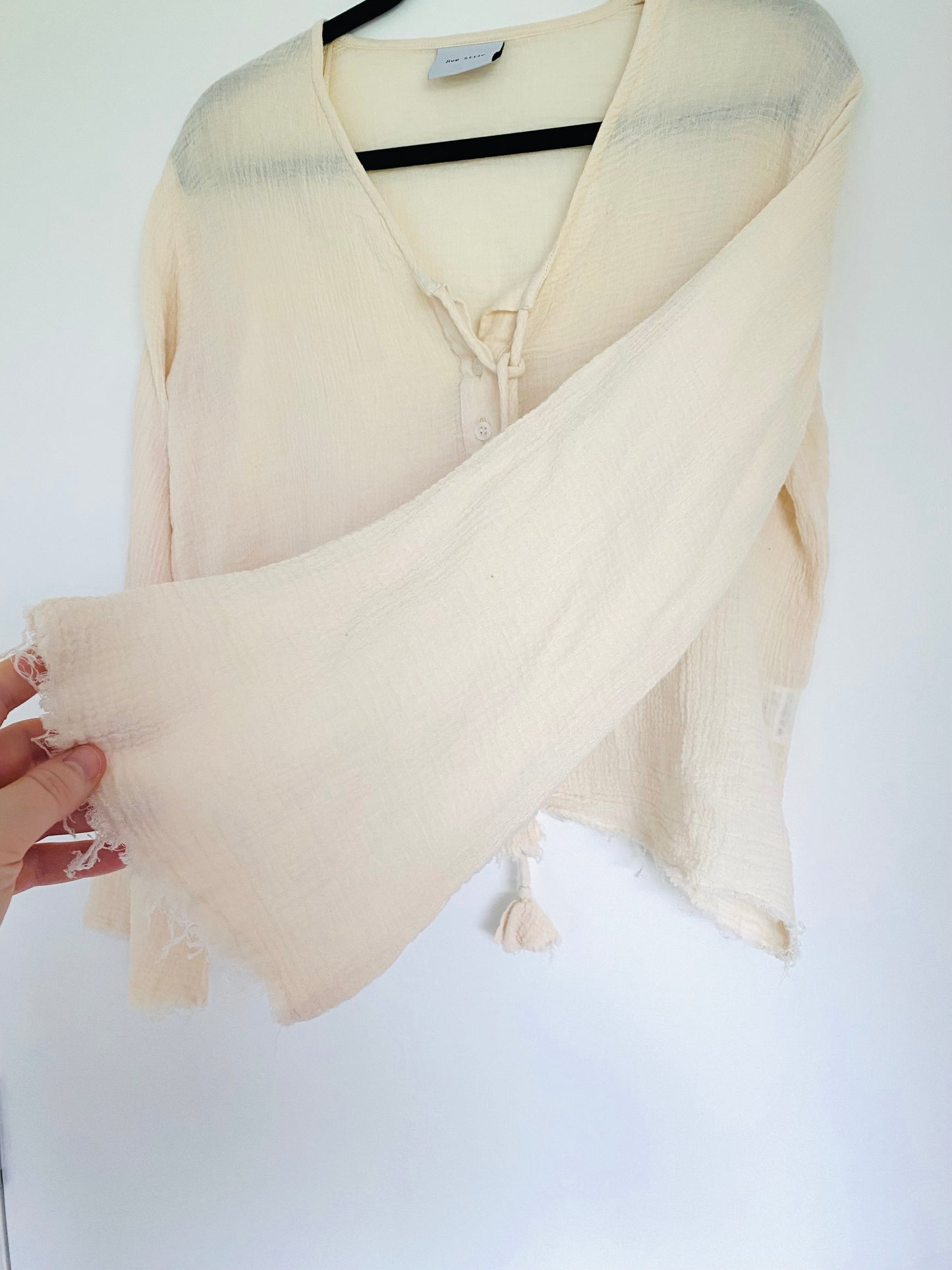 Rue Stiic Neutral Artizia Cotton Top (S)