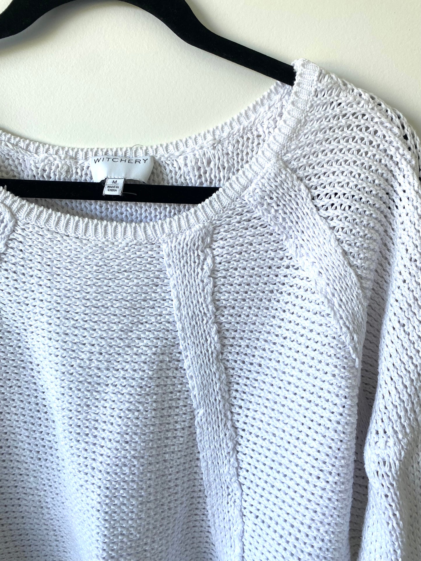 Witchery White Crop Knit (M)