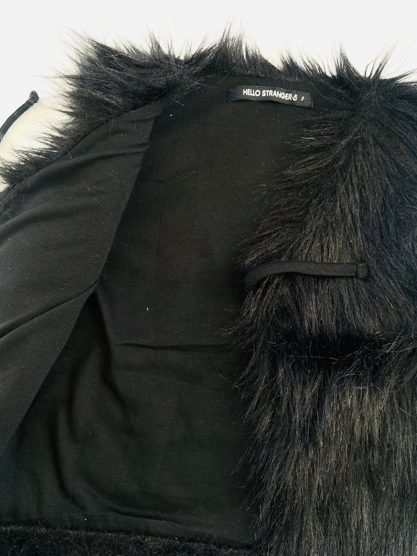 Hello Stranger Black Fluffy Vest (2YR / 3YR)