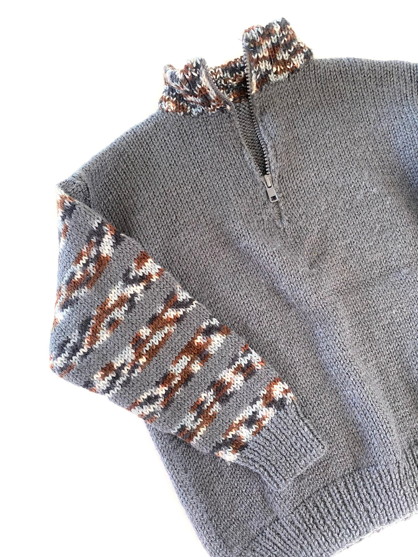Grey and Stripe Knit (5YR / 6YR)