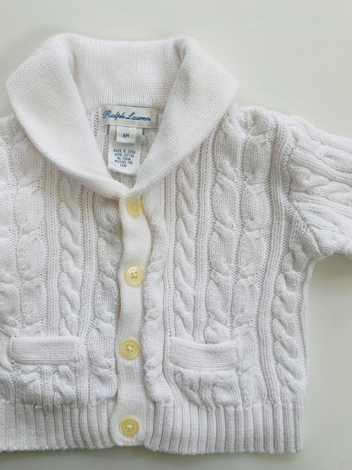 Ralph Lauren Cable Knit Cardi (0-3m)