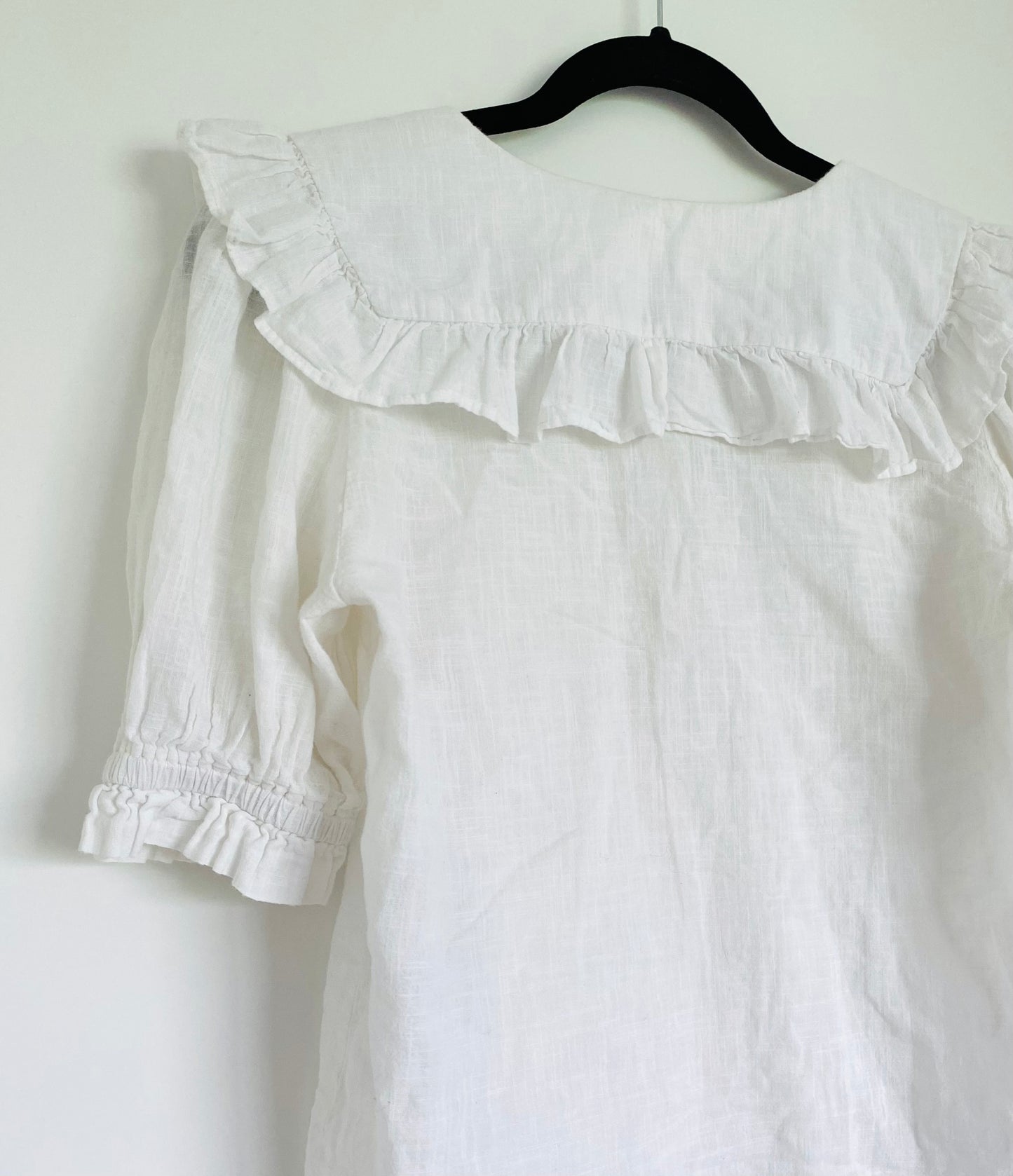 Peter Pan Collar White Blouse (S)