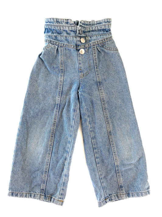 Wide Leg Ruffle Waist Jeans (3YR)