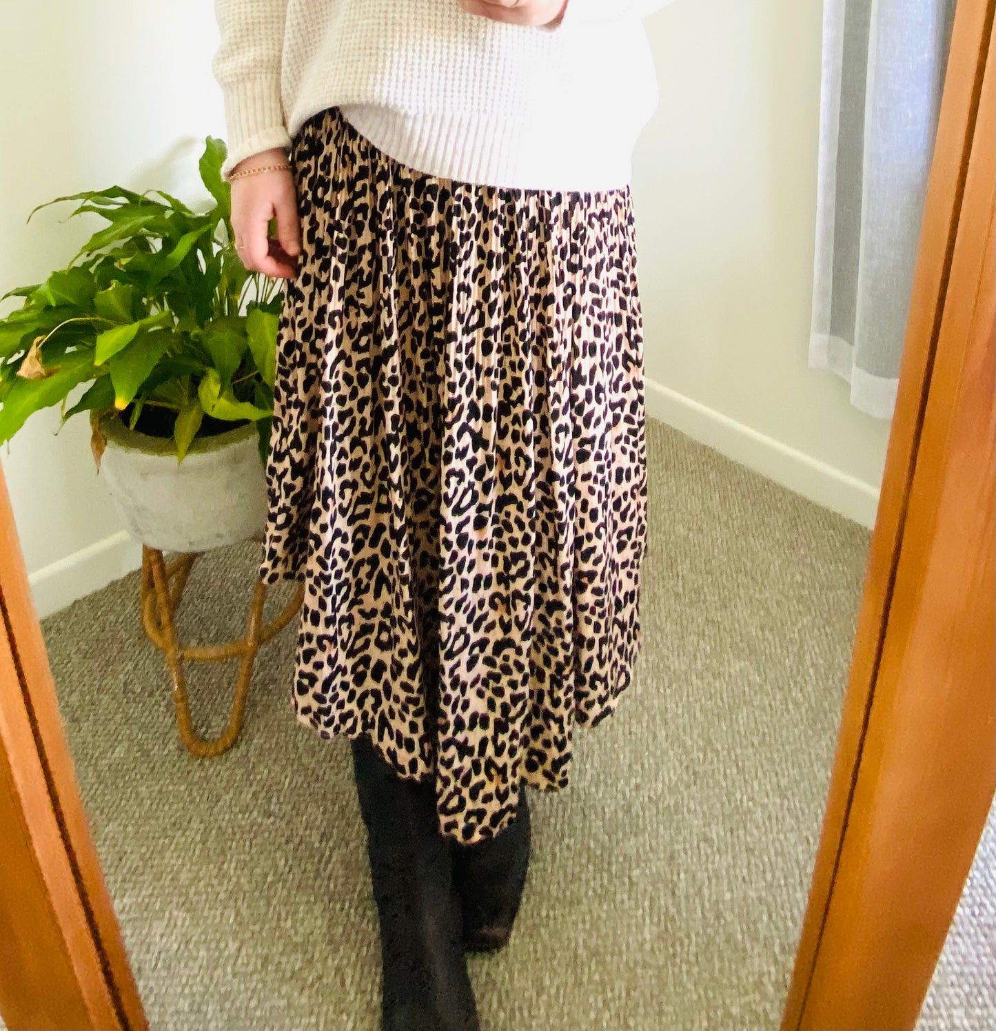 The Others Animal Print Skirt (M)