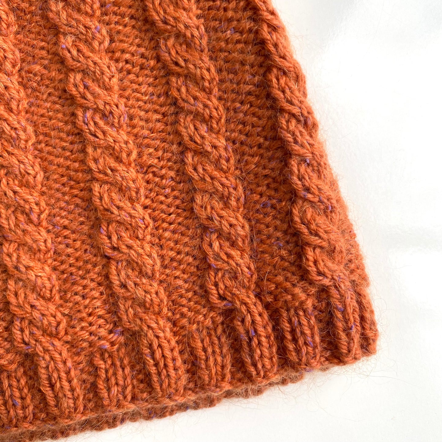 Autumn Orange Cable Beanie (2YR / 3YR / 4YR)