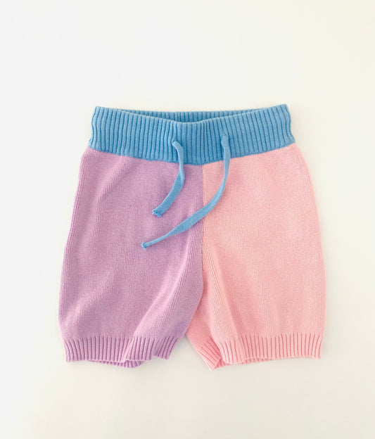 Pastel Colourblock Knit Shorts (2YR)