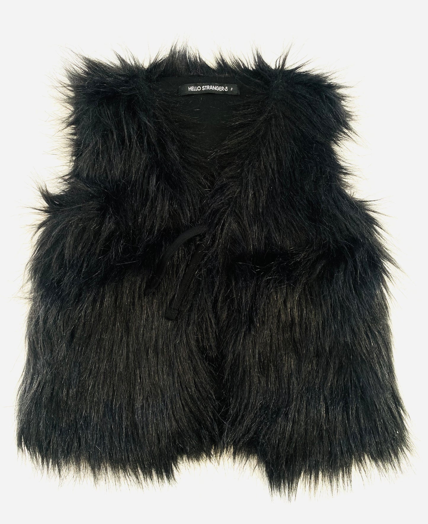 Hello Stranger Black Fluffy Vest (2YR / 3YR)