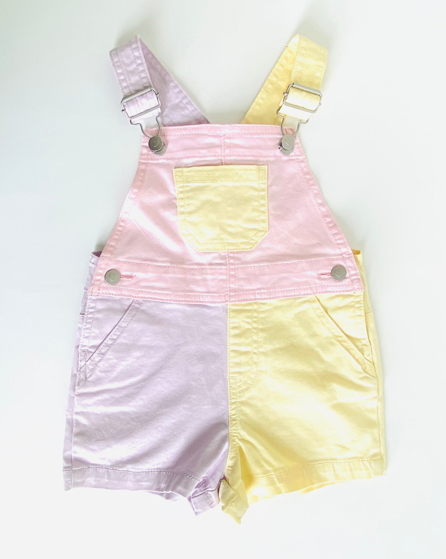 Pastel Colourblock Shortalls (2YR)
