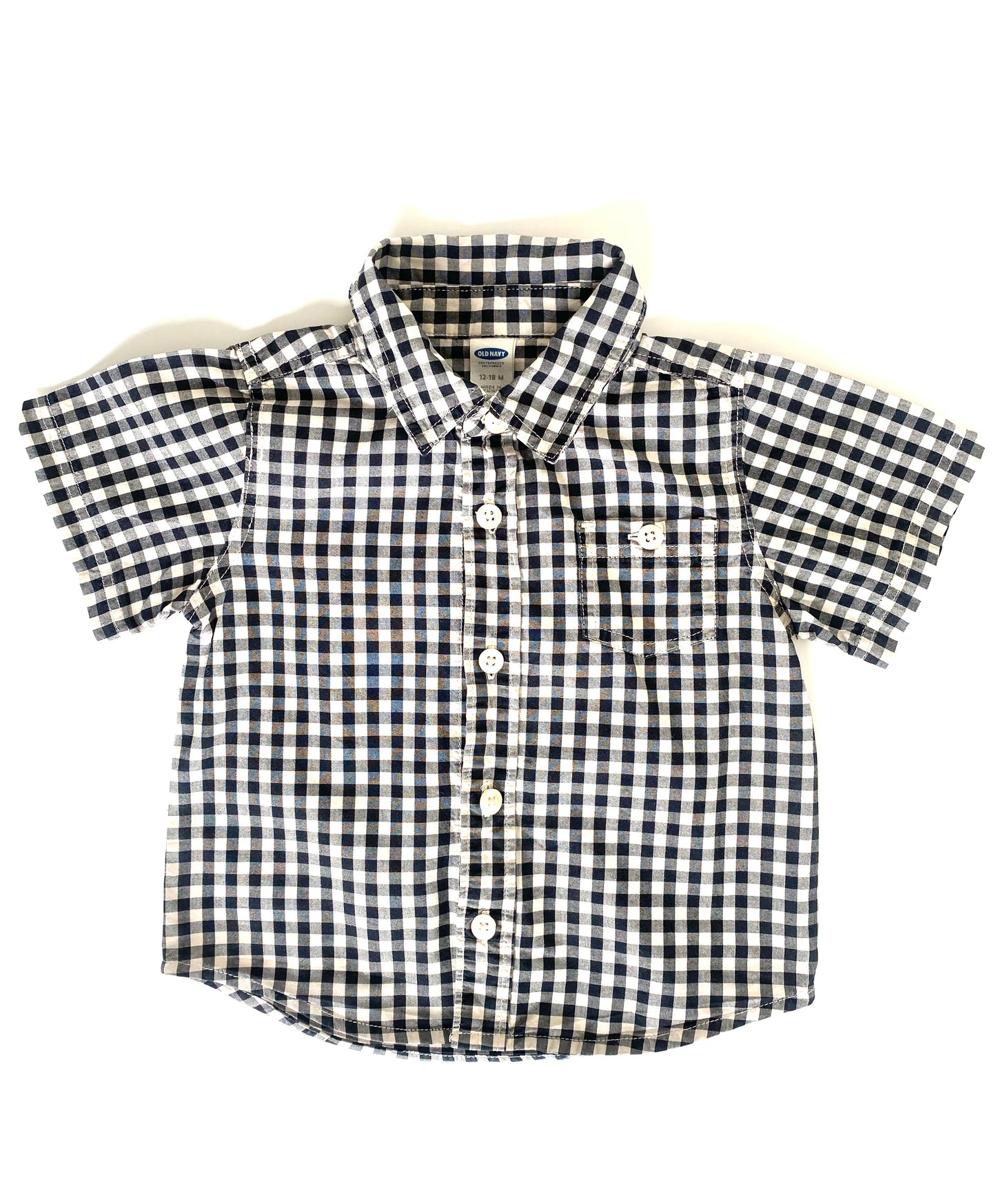 Old Navy Gingham Button Up (1YR)