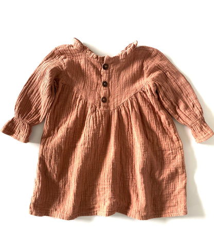 Neutral Muslin Dress (1YR / 2YR)