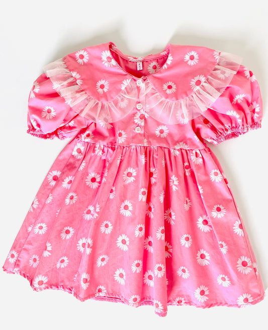 Pink Daisy Collared Dress (2YR)