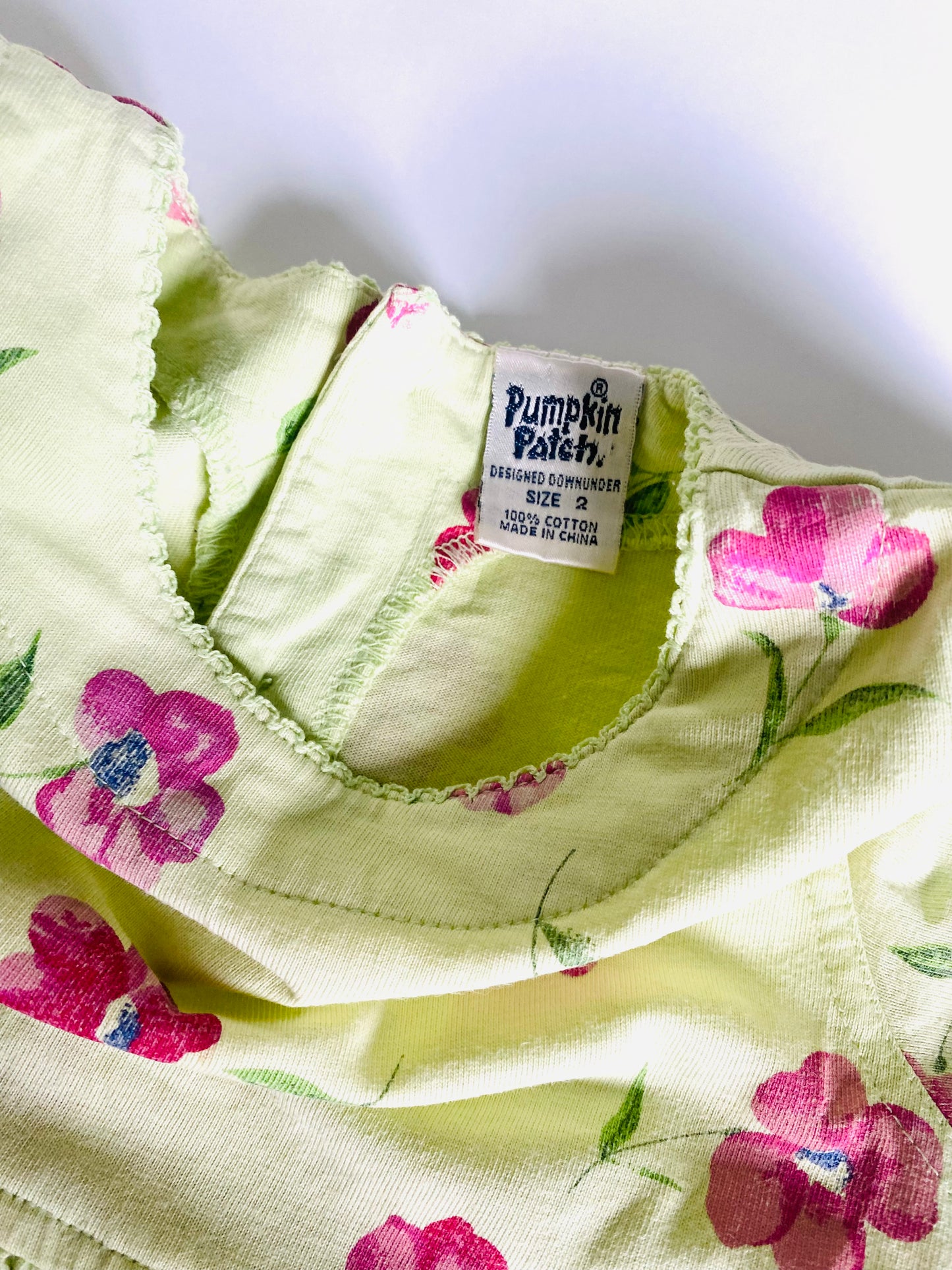 Vintage Pumpkin Patch Flower Dress (2YR)