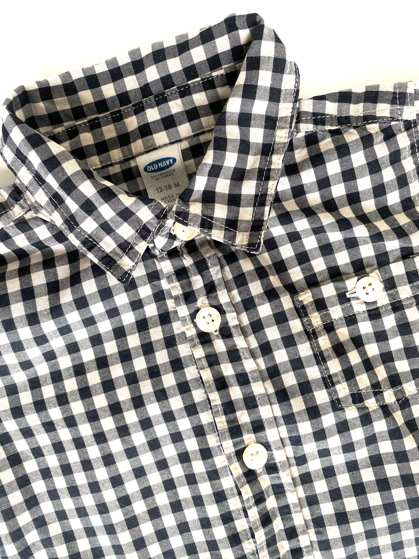 Old Navy Gingham Button Up (1YR)
