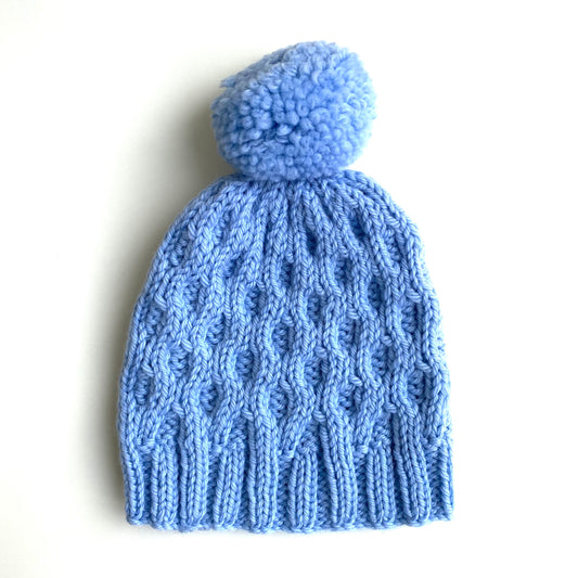Sky Blue Pom Pom Beanie (2YR / 3YR)