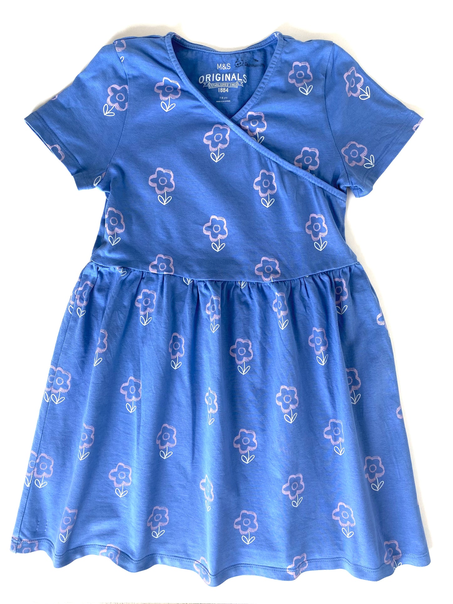 Blue Floral Dress (7YR)