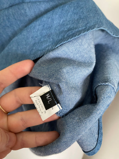 Blue Low Back Summer Dress (M/L)