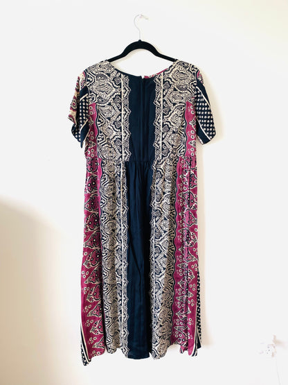 Vintage Daughters of India Style Boho Midi Dress (10/12)