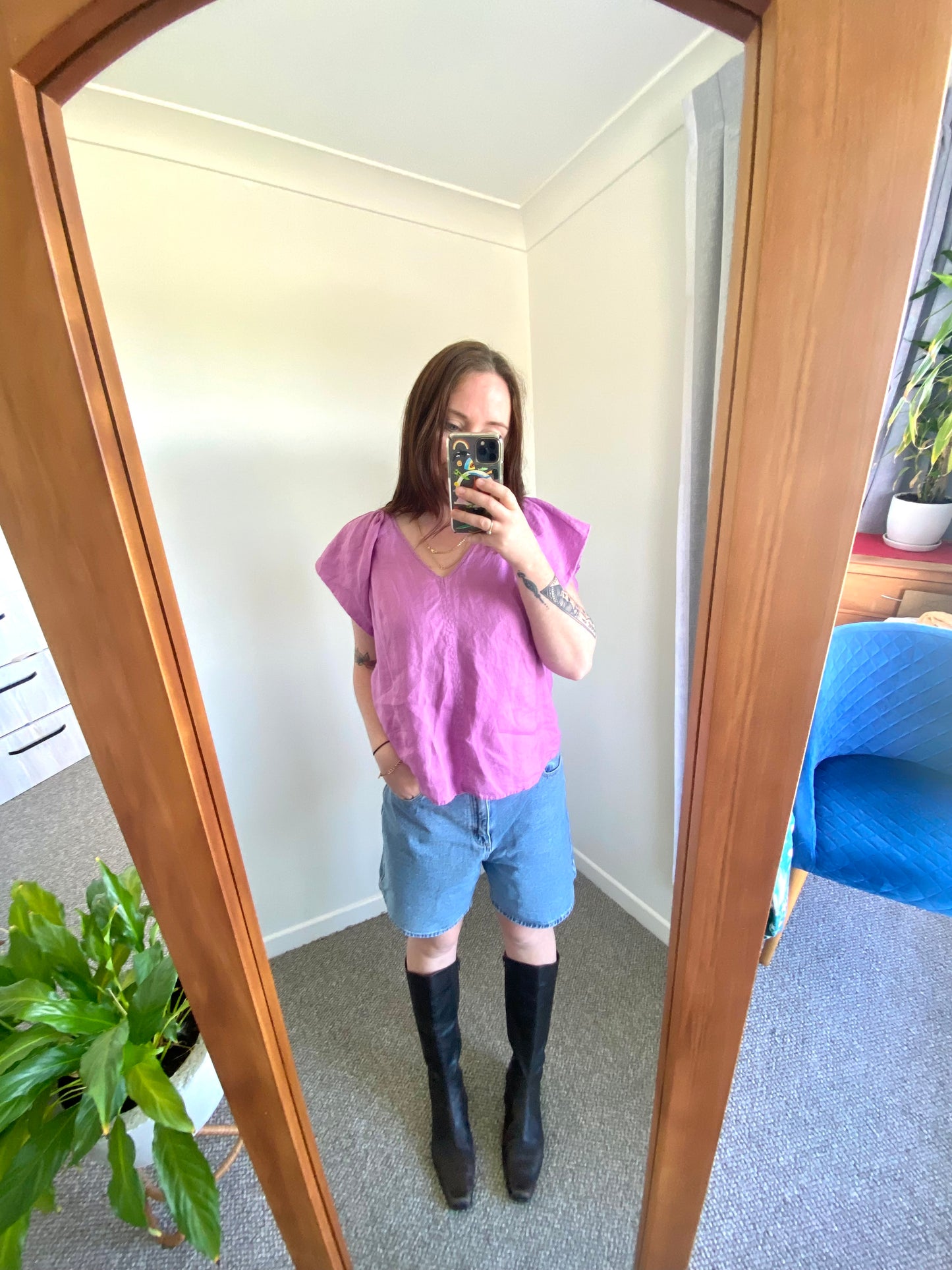Linen Zest Purple Top (12)