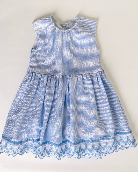 Boutique Blue & White Stripe Dress (4YR)