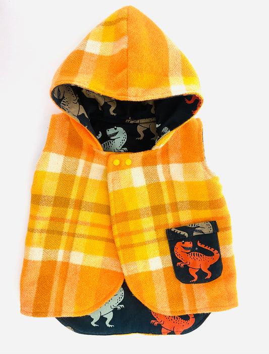 Bel & Gray Wool Dino Vest (2YR)