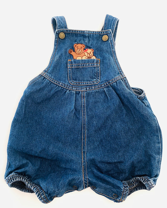 Vintage Teeny Weeny Bear Denim Romper (1YR)