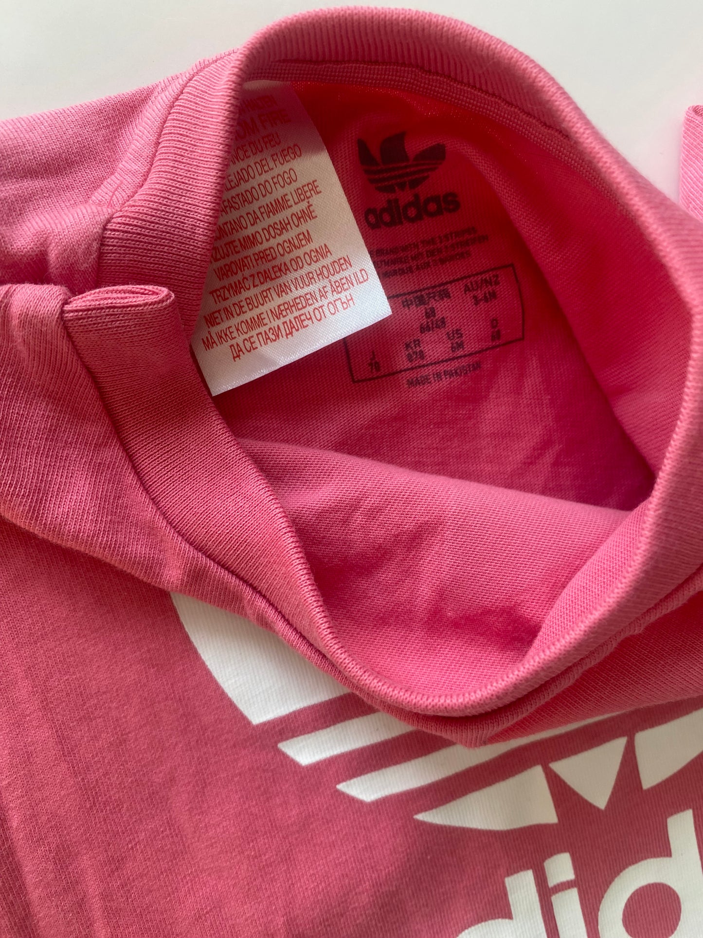 Pink Adidas Onesie (3-6m)