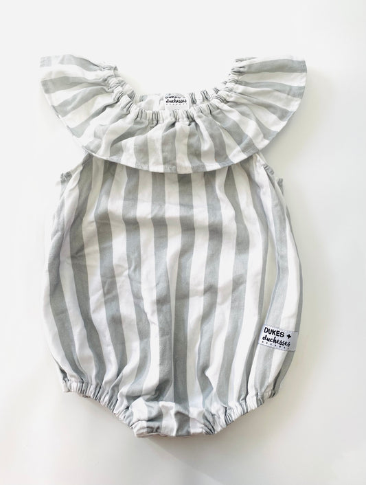 Dukes + Duchesses Bubble Stripe Romper (3-6m)